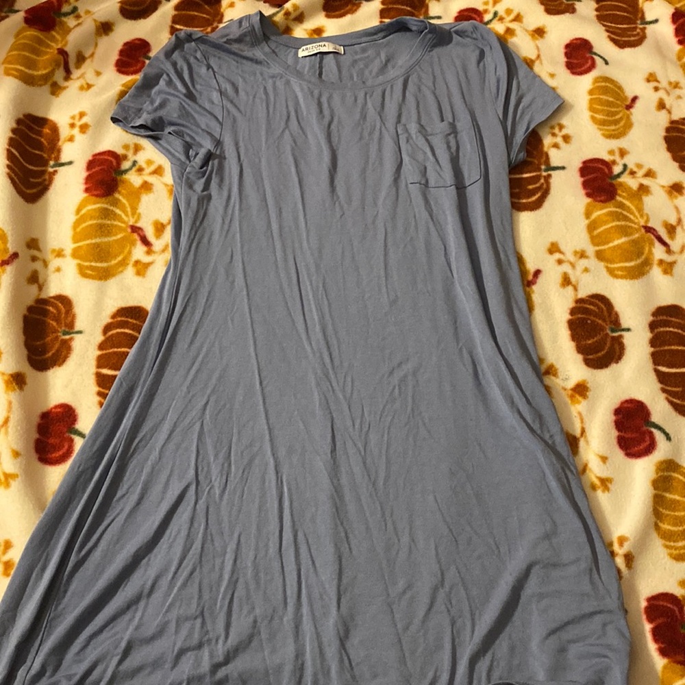 Blue pocket tshirt dress